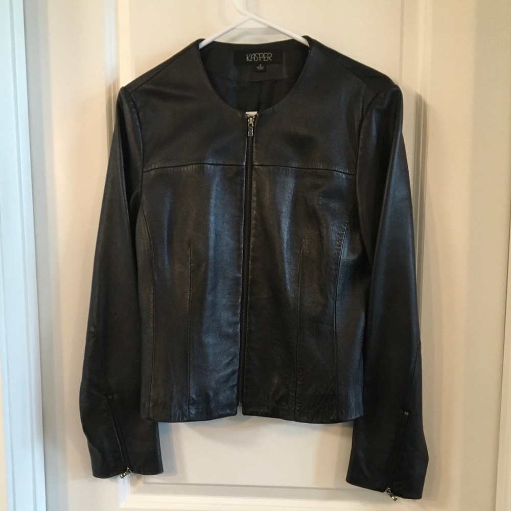 100% Genuine Leather Woman’s Jacket Black Sz. S